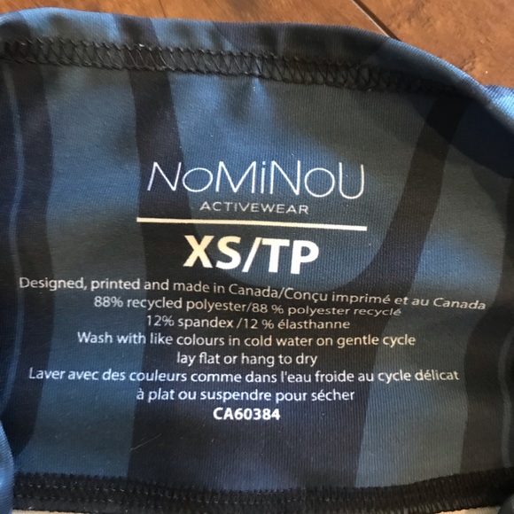 NWOT Nominou Wolf and Moon Navy Athleisure Leggings size XS - Picture 8 of 8